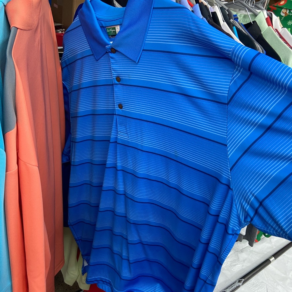 Hogan Vibrant Blue Striped Polo Shirt